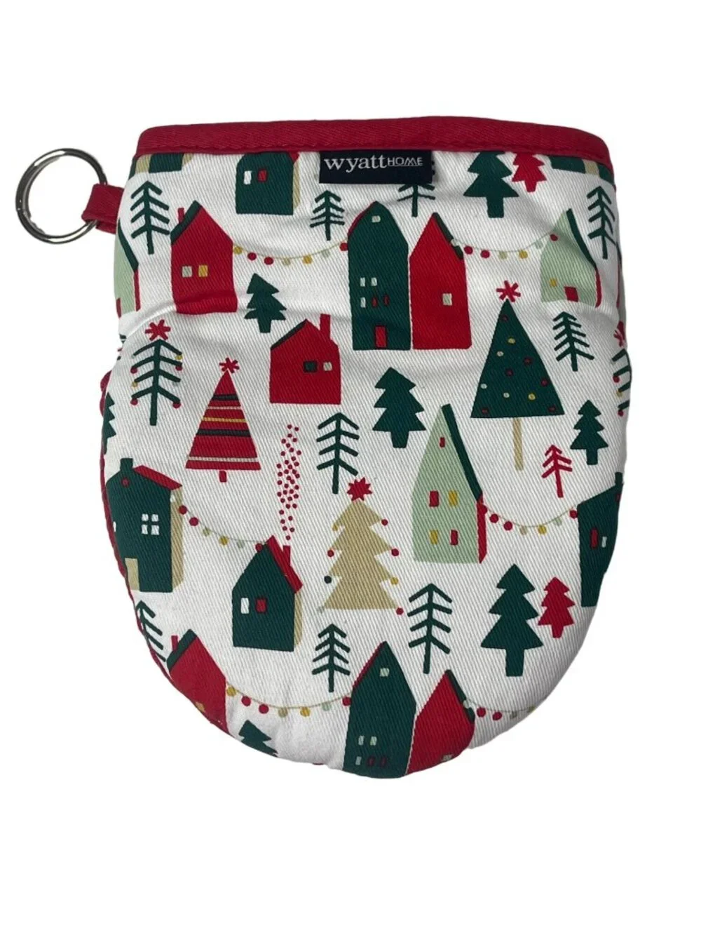 Wyatt Home Mini Christmas Oven Mitt Pot Holder Trees Holiday Kitchen